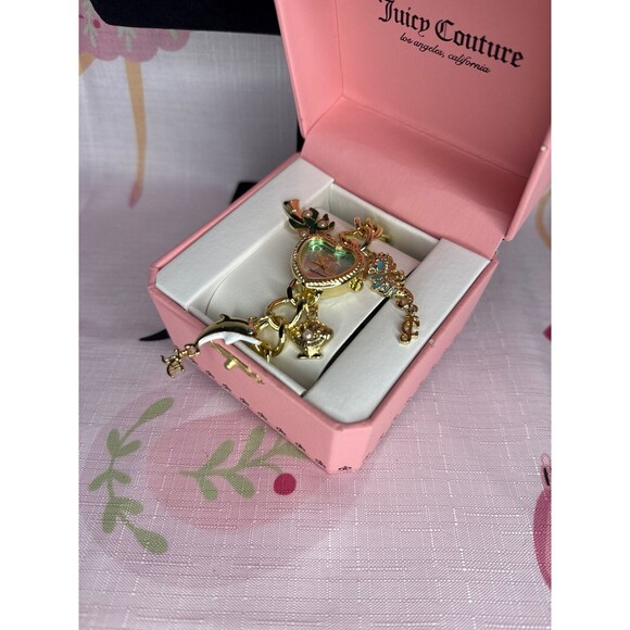 GOLD JUICY COUTURE HEART-SHAPED OCEAN THEMED WATCH - Picture 4 of 5